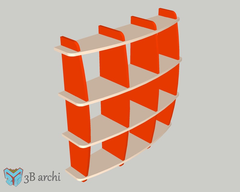 Parametric Wall Shelf Bookshelf Plans Wall Mount Bookshelf Etsy