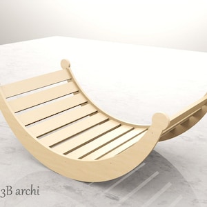 Floor rocking chair, Modern Wooden Rocking Chair, Rocking chair plan, Digital file for cutting DWG, DXF, Custom Furniture, Vector files image 1