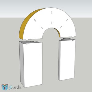 Rainbow Arch Backdrop CNC Plan: Wedding Ripple Arch DXF Template ...