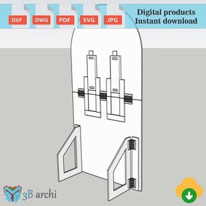 Foldable Arch Backdrop DXF Template: Customizable Event Decor (Digital Download) image 5