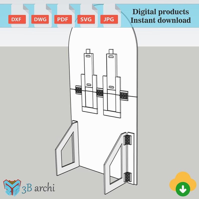 Foldable Arch Backdrop DXF Template: Customizable Event Decor (Digital Download) image 5