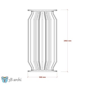 Parametric Bar Height Table CNC Files: Round Cocktail Table Plans (Digital Download) image 4