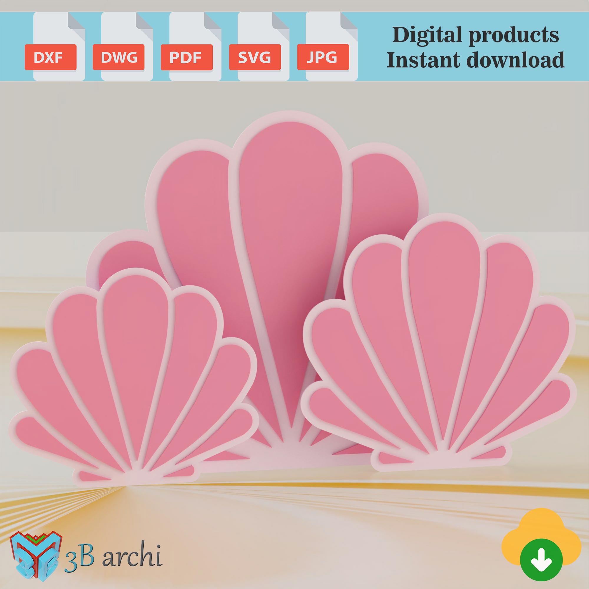 Shell Backdrop SVG, CNC Cut File, Event Decoration (digital Download ...