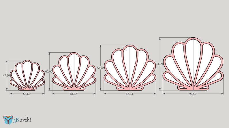 Shell Backdrop SVG, CNC Cut File, Event Decoration (digital Download ...