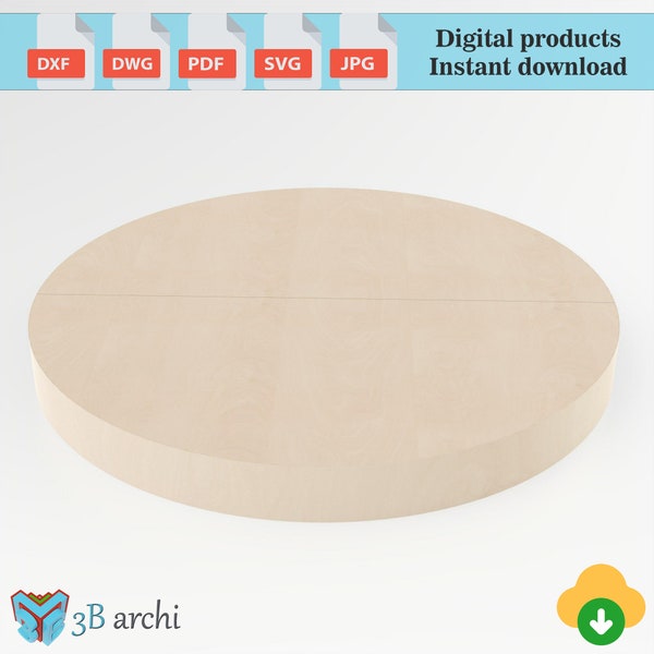 Round stage, Wedding Podium Stage Stand Plans, Half circle stage wedding platform, Ceremony Podium CNC plans, Decor for Party, Vector files