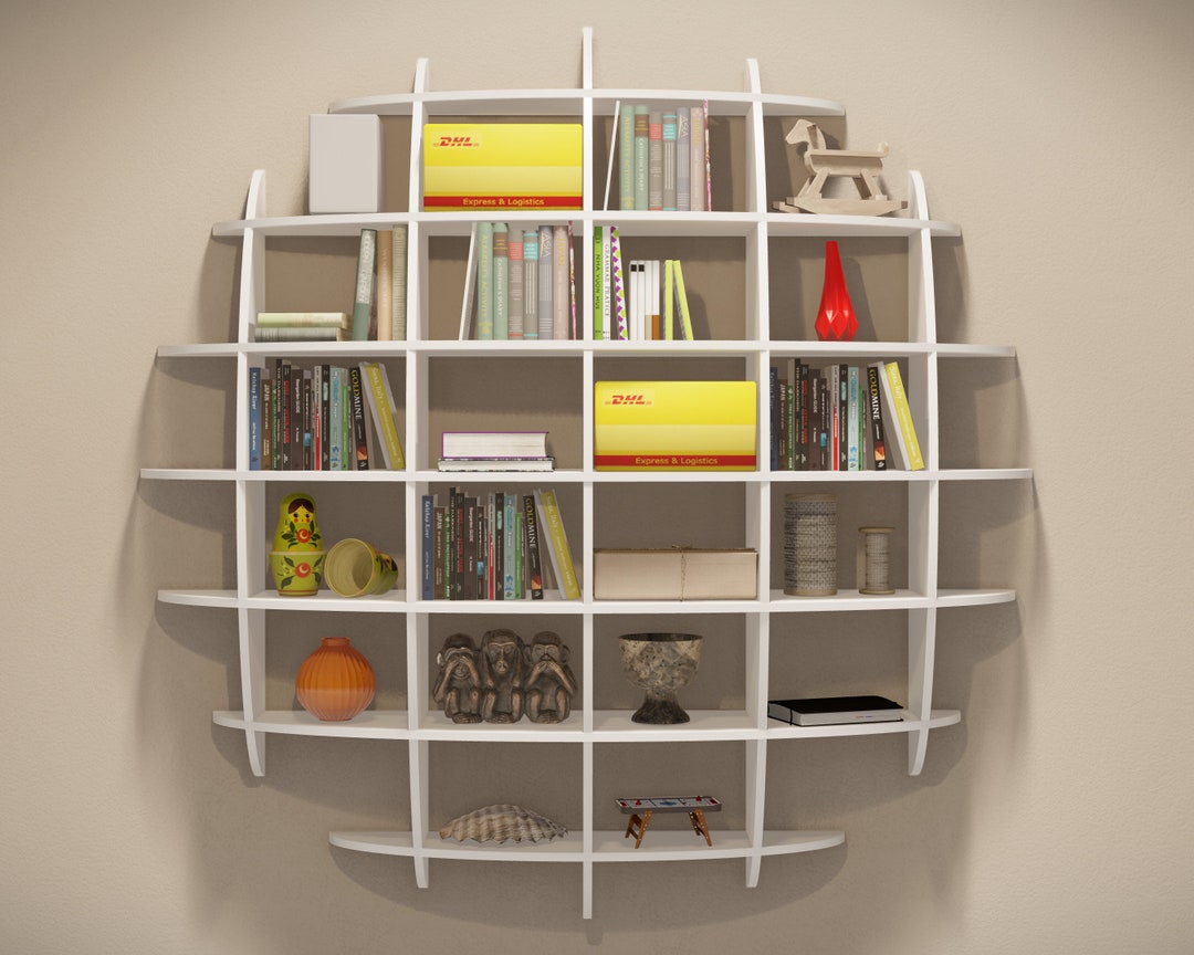 Sphere Bookshelf Parametric Waffle Shelf Hemispherical Etsy Australia
