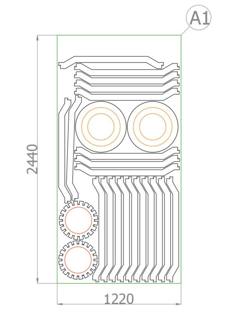 Parametric Bar Height Table CNC Files: Round Cocktail Table Plans (Digital Download) image 6