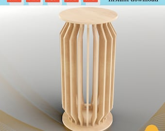 Parametric Bar Height Table CNC Files: Round Cocktail Table Plans (Digital Download)