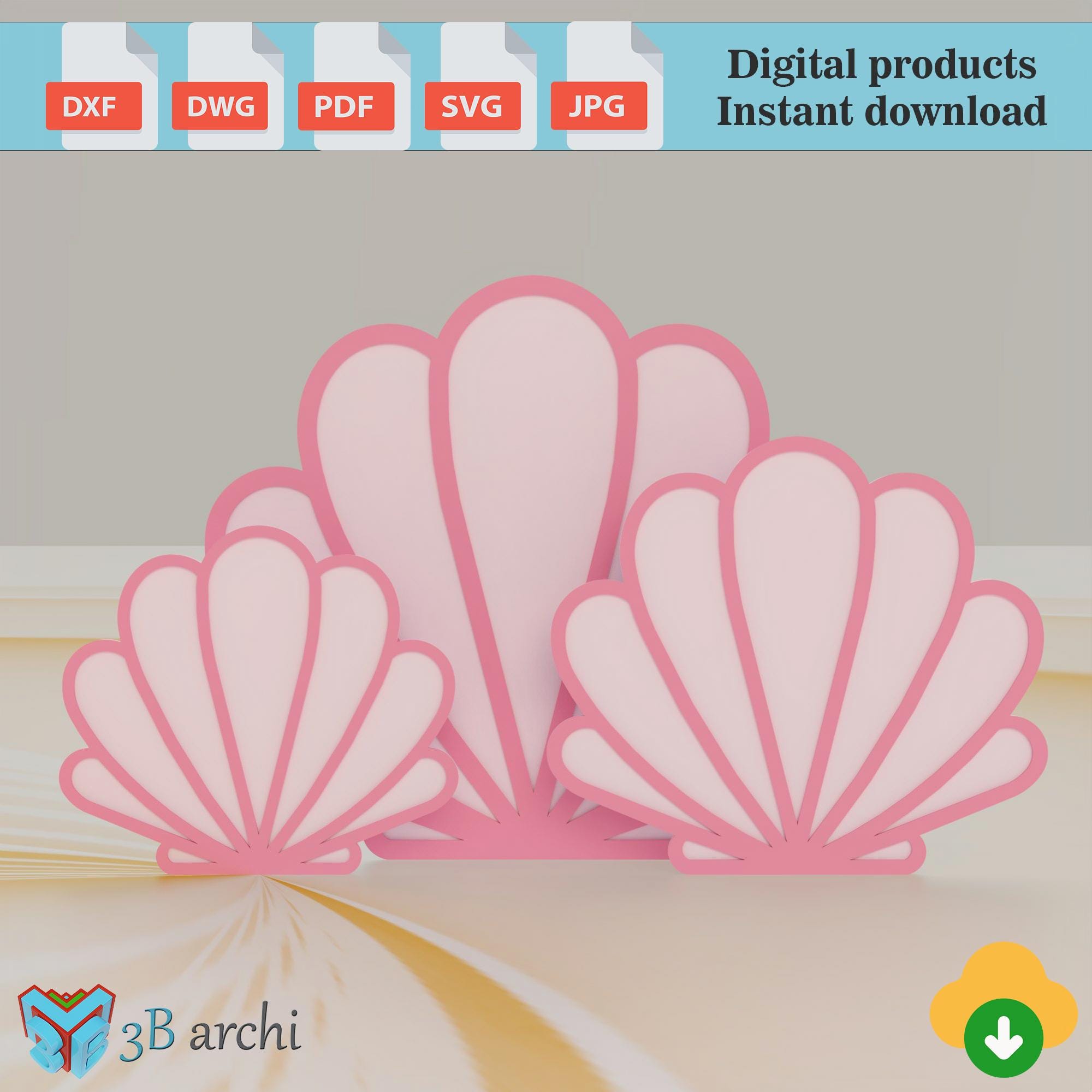 Shell Backdrop SVG, CNC Cut File, Event Decoration (digital Download ...