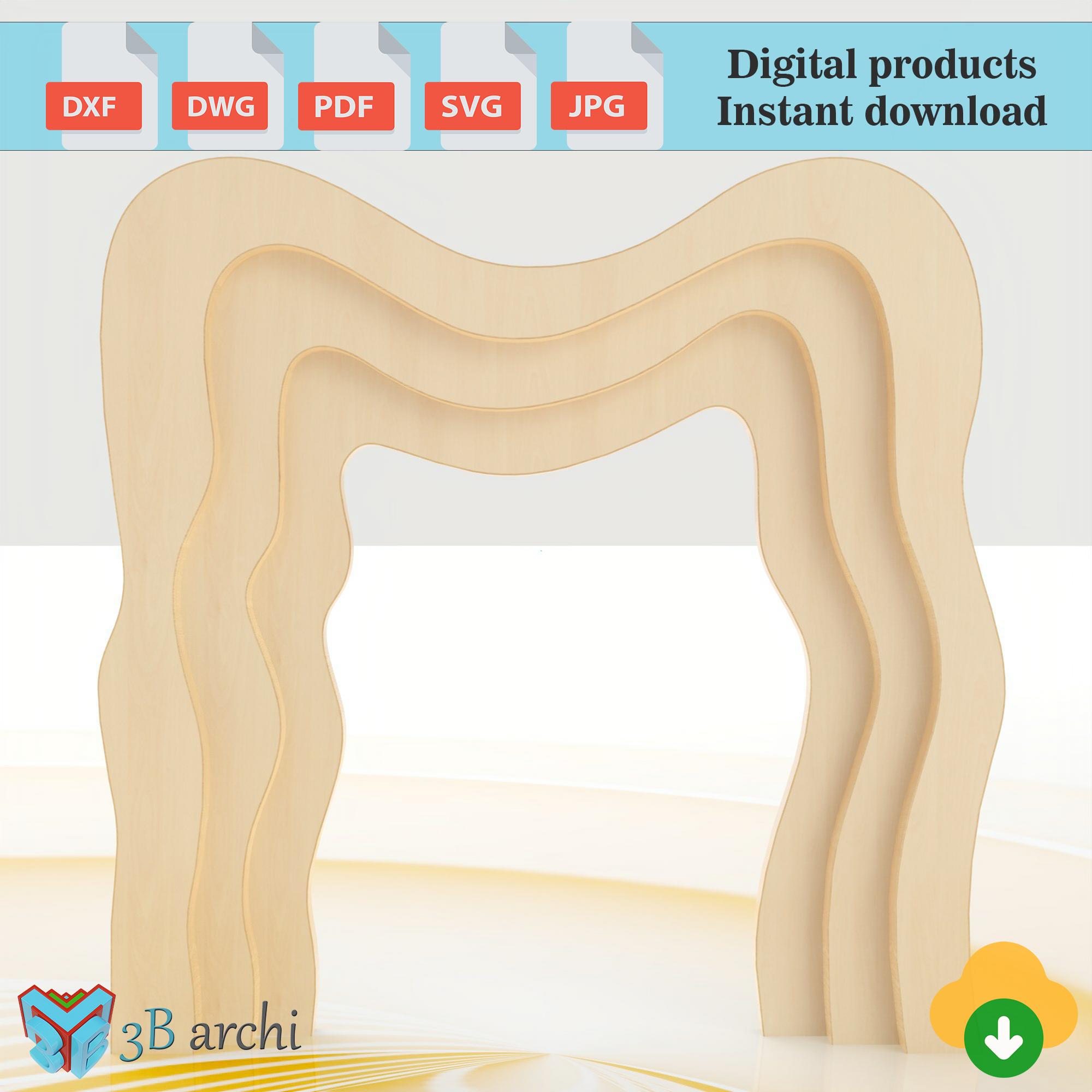 フォロー割10%OFF 26cm UA Architech 3DI 3Dプリント Wavy Arch Prop Template: 3D Backdrop, CNC Ready (digital File) - Etsy
