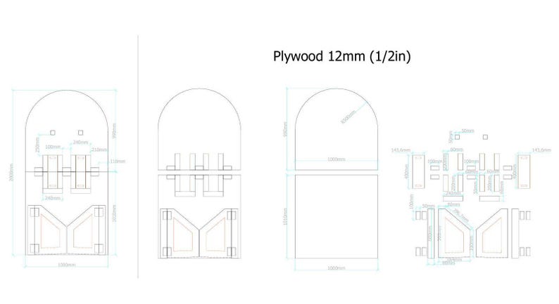 Foldable Arch Backdrop DXF Template: Customizable Event Decor (Digital Download) image 9