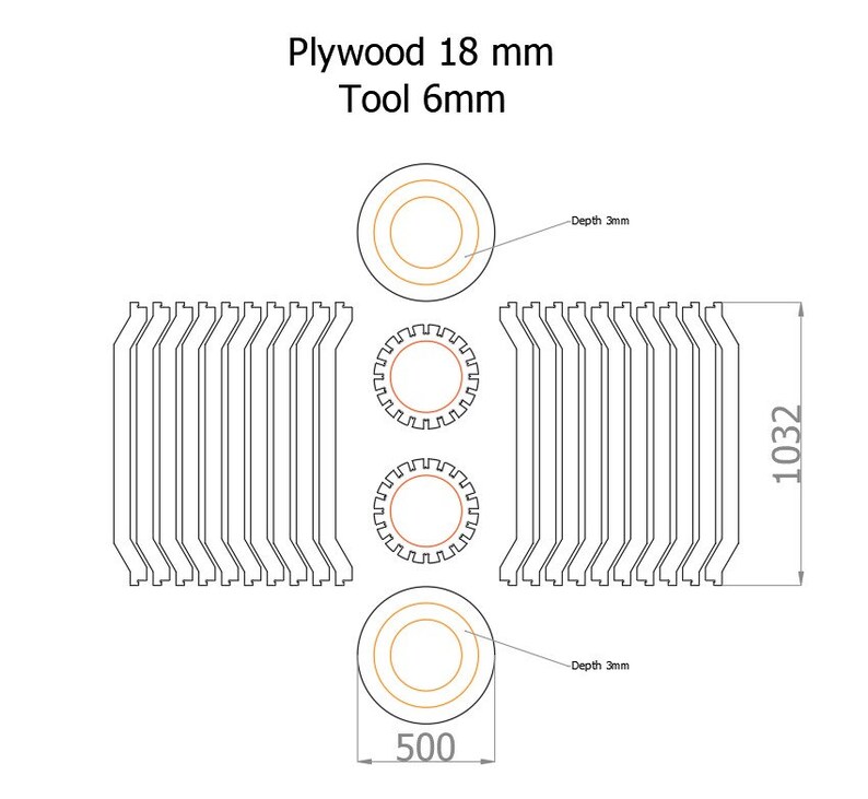 Parametric Bar Height Table CNC Files: Round Cocktail Table Plans (Digital Download) image 5