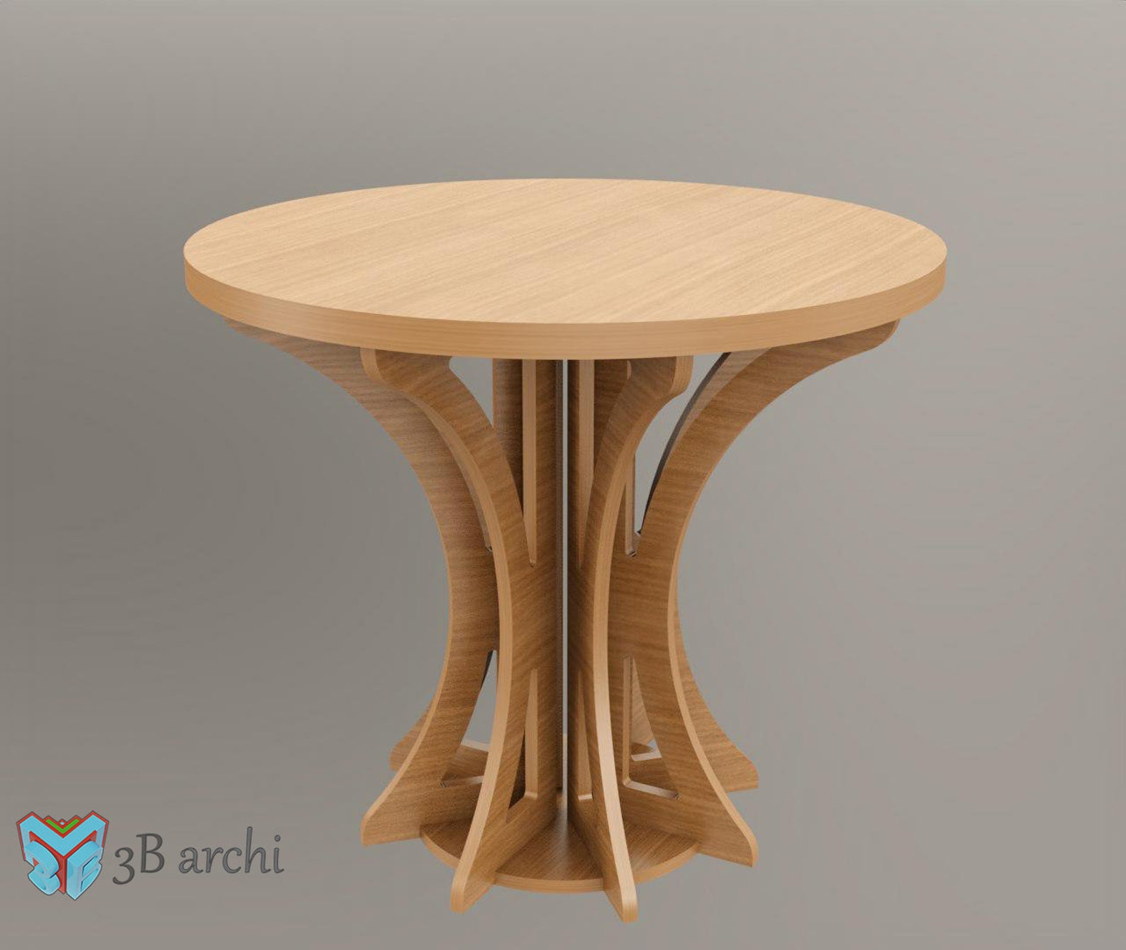 Round Dining Table Plywood Dining Table Plan Modern Etsy