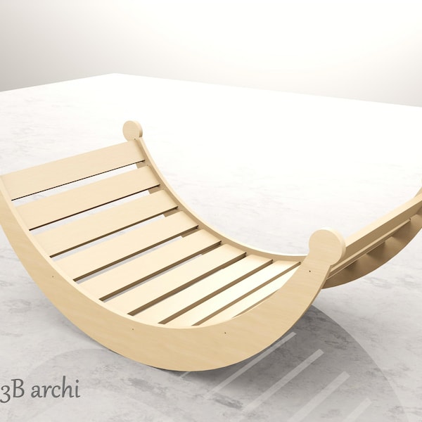 Floor rocking chair, Modern Wooden Rocking Chair, Rocking chair plan, Digital file for cutting DWG, DXF, Custom Furniture, Vector files