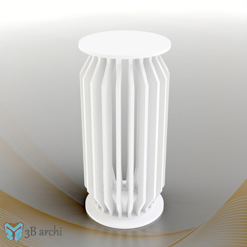 Parametric Bar Height Table CNC Files: Round Cocktail Table Plans (Digital Download) image 7