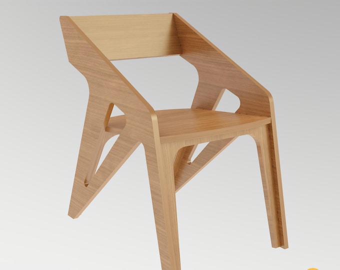 Silla Cnc Router Archivo DXF de silla de comedor moderna para láser o CNC - Etsy México