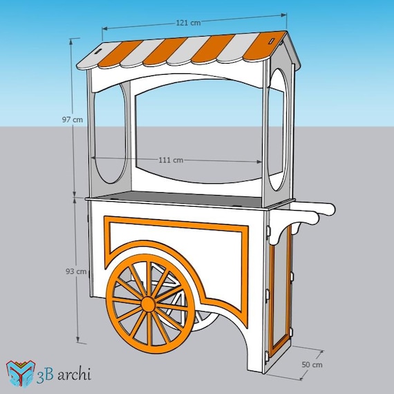 CNC Candy Cart Plans: DXF Router Files for Party Decor