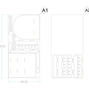 Foldable Treat Wall DXF Template: Customizable Event Decor Plans image 6