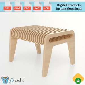 Mesa auxiliar, plano de mesa paramétrica, mesa auxiliar de madera contrachapada, muebles de interior CNC, muebles paramétricos, planos CNC, archivos CNC, plantilla Dxf