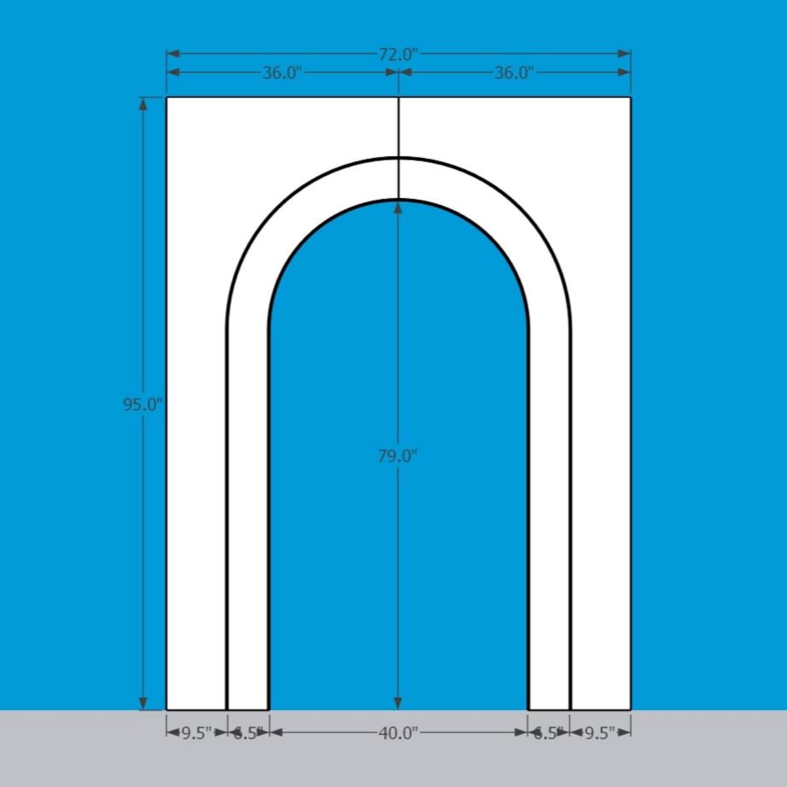 Arch Template.pdf 3D Square Top Arch Backdrop Template: CNC Files for Wedding Decor ...