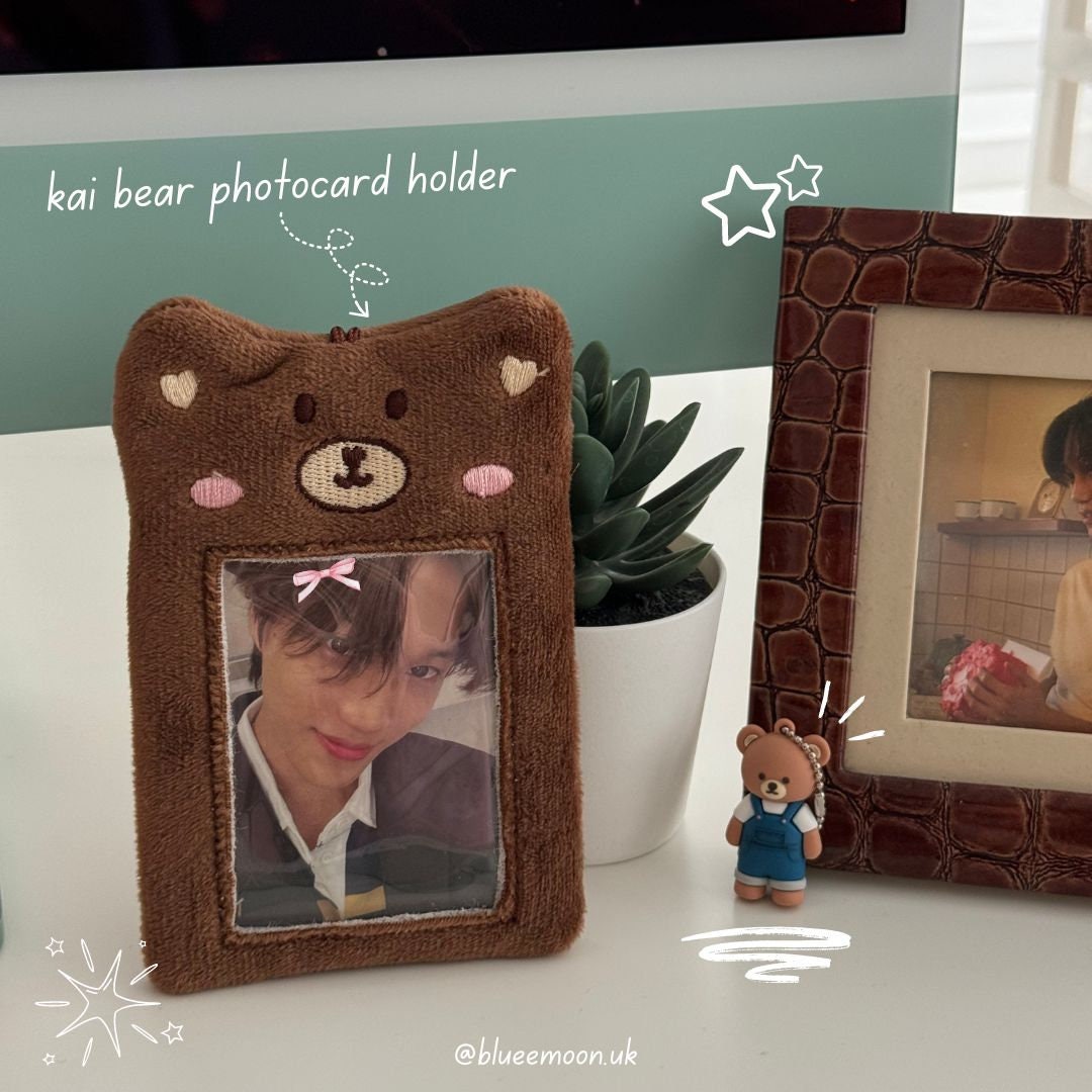 Kai Exo Bear Plush Photocard Holder - Etsy