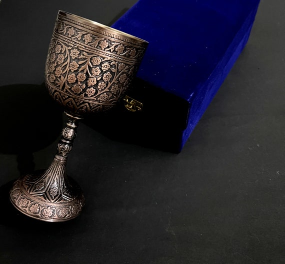 Coupe à Vin Médiévale En Métal - Or - Design Vintage - Pour Décoration Ou Usage
