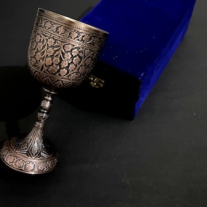 Antique Brass Chalice Goblet For Communion Cup Medieval Inspired Drinking Goblet Beautiful Gift For Christmas, Birthday, Anniversary