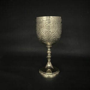 Solid Brass Chalice For Communion Cup Handmade Inspired Drinking Goblet Gift For Christmas, Birthday, Wedding, Anniversary