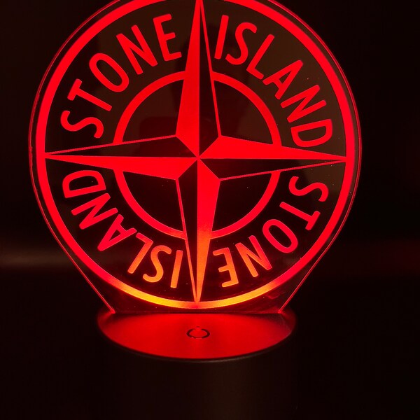 3D Lamp/stone island/Table Lamp/Light/night light/desk lamp/ w/Remote/16 color/color changing/for her/for him/nightlight