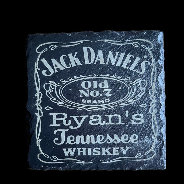 Jack daniels slate coaster personalised