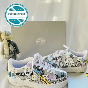 custom kaws air force 1