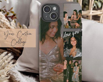 Personalized Custom Picture Collage Phone Case, Photo Collage Phone Cover for iPhone, Samsung Galaxy, Google Pixel, Gift for Wife Mom Friend