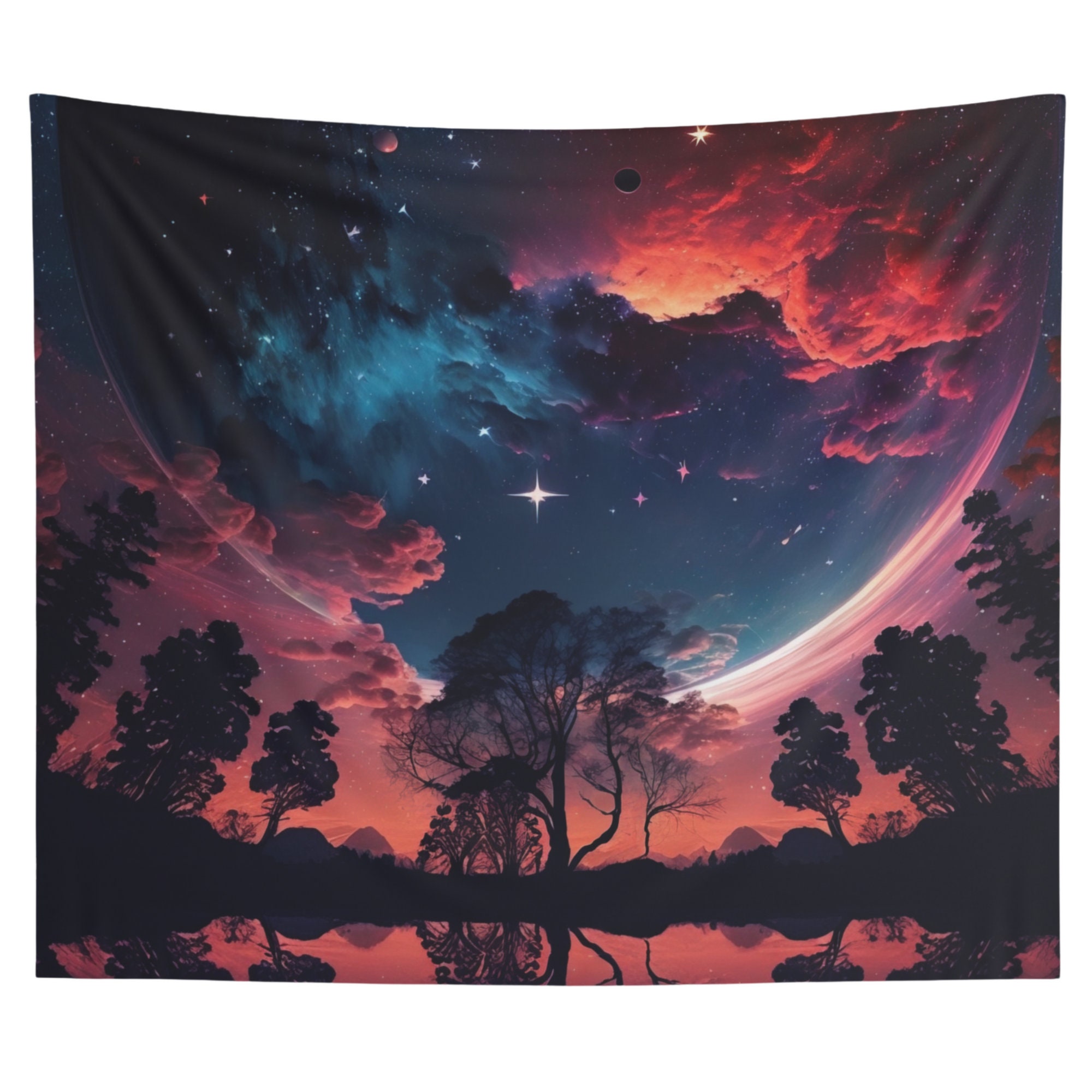 Large Wall Tapestry Aesthetic Trippy Room Decor Moon - Etsy