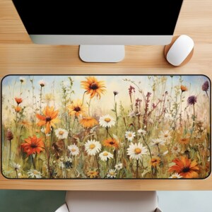 Deskmat, Cute Mouse Pad, Cottagecore Desk Mat Aesthetic, Cute Desk Accessories, Cubicle Decor, Large Mousepad, Desk Decor Aesthetic