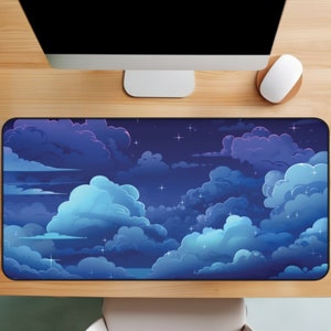 Cute Mouse Pad, Anime Mouse Pad, Cute Desk Accessories, Kawaii Pastel Sky Mousepad, Desk Decor Aesthetic, Gaming Mouse Pad, Large Mousepad