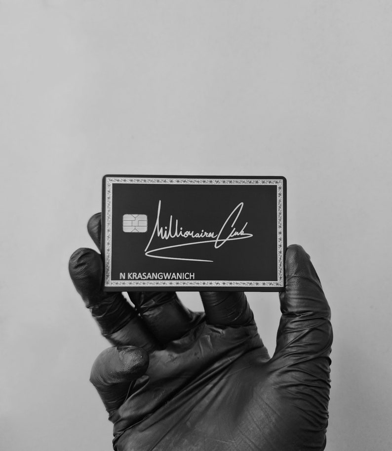 Customized Millionaire's Club Metal Credit Card. Convert Your Old
