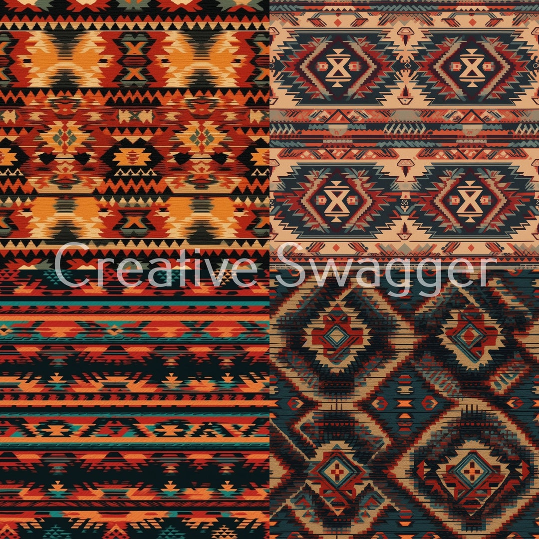 Navajo Rug Patterns 4 in 1 Bundle Navajo Design Digital Etsy