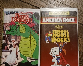 pete's dragon vhs, school house rock vhs