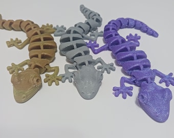 Przegubowa zabawka Fidget w kształcie jaszczurki - drukowana w 3D