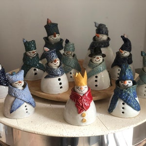 The Snowmen Gang - ceramics for winter/Christmas time - Tambor pottery