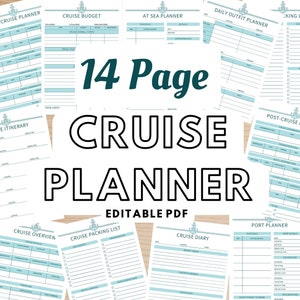 Editable Cruise Planner Cruise Packing List Printable List - Etsy