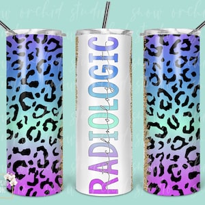 Radiologic Technologist Leopard Tumbler Design: Seamless 20oz PNG (Digital Download)