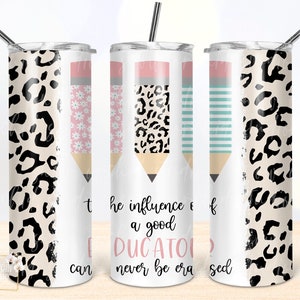 Educator 20 Unzen Becher PNG, nahtloser Becher Datei, dünner Becher PNG Design, gelöschter Design Wrap, digitaler Download