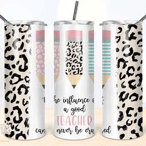 Teacher Pencil Tumbler PNG: Seamless School Design (Digital Download)
