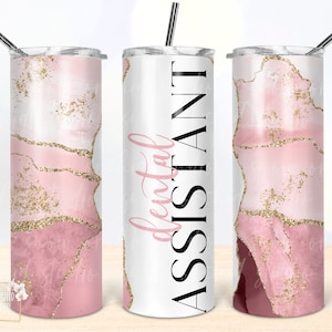 Dental Assistant Agate 20oz Tumbler PNG: Seamless Design (Digital Download)