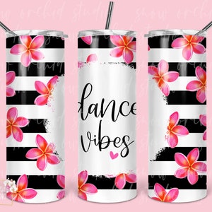 Vibraciones de baile 20oz tumbler PNG, Seamless tumbler file, Skinny tumbler PNG design, Dance design wrap, Descarga digital