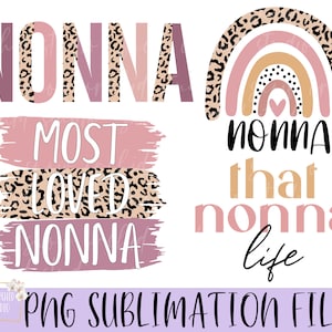 Nonna PNG Sublimation Design Bundle (Digital Download)
