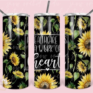 Healthcare Sunflower Tumbler Design: Seamless Leopard Print (Digital Download)