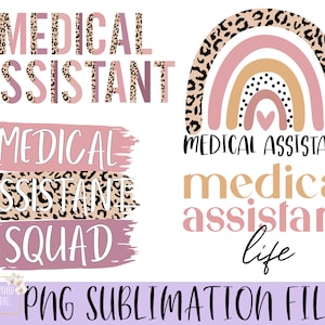 Medical Assistant PNG Bundle: Shirt Sublimation Design (Digital Download)