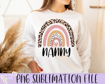 Nanny sublimation PNG, Nanny shirt sublimation file, Nanny rainbow PNG design, Sublimation design, Digital download